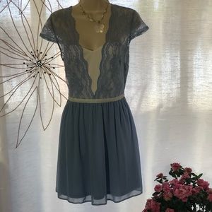 ASOS Cute mini blue lace dress